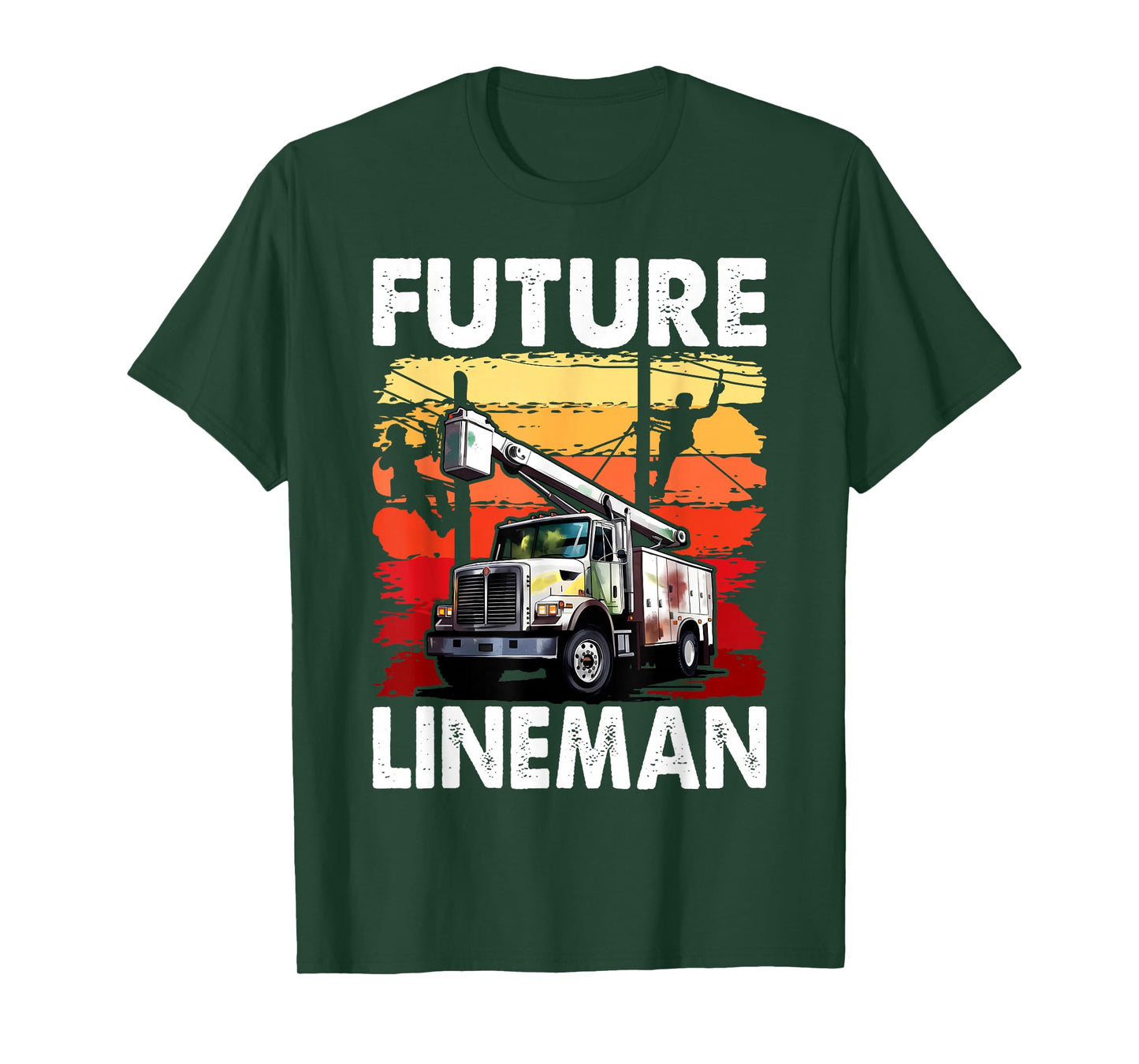 Future Lineman Bucket Truck Kid Future Electric Cable To Be T-Shirt