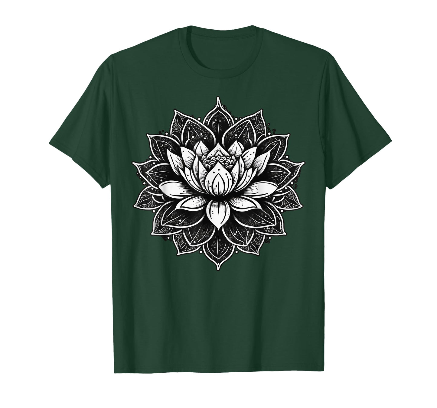 Yoga Meditation Lotus Flower on Mandala Lotus Flower T-Shirt