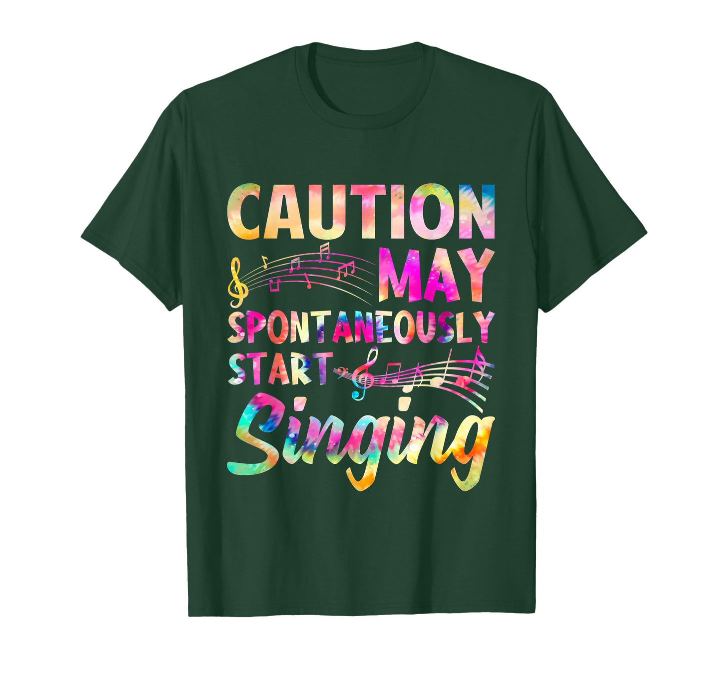 Caution May Begin Spontaneously Singing Choir Band Music T-Shirt