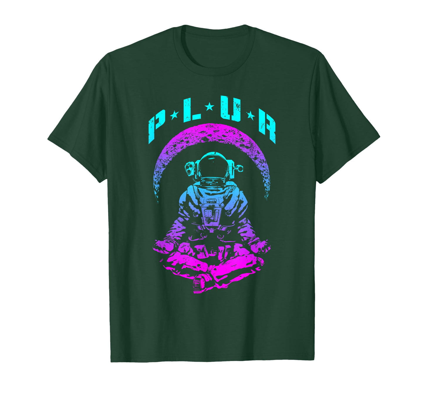 PLUR Peace Love Unity Respect Techno Rave EDM Astronaut T-Shirt