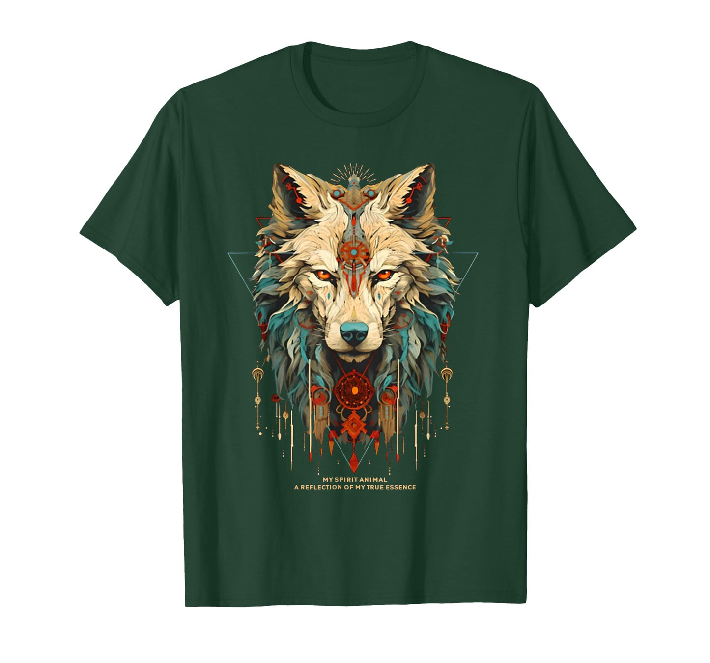 Wolf Spirit Animal Sacred Shaman Native American Clan T-Shirt