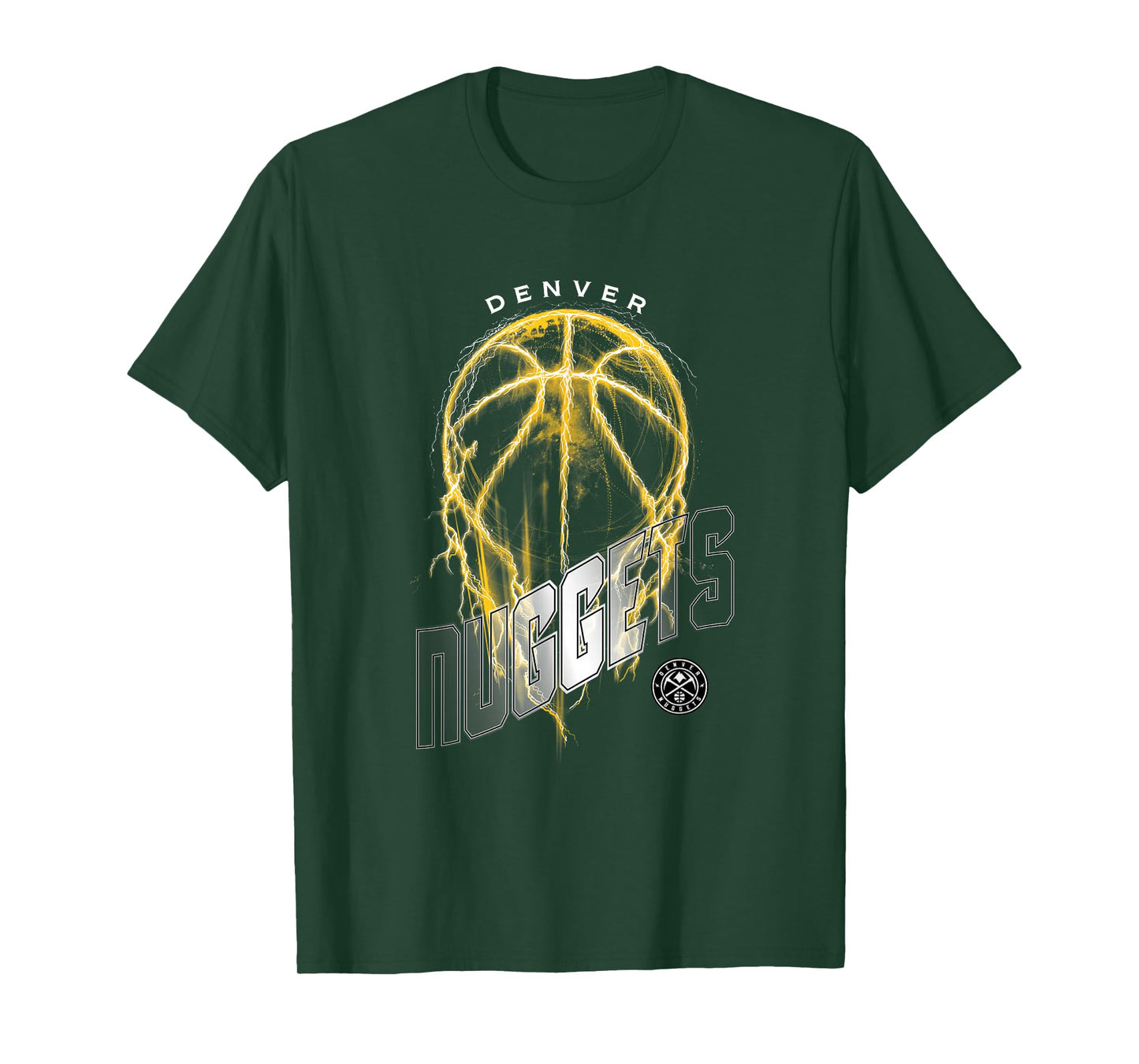 NBA Denver Nuggets Lightning Bolt Basketball Logo T-Shirt