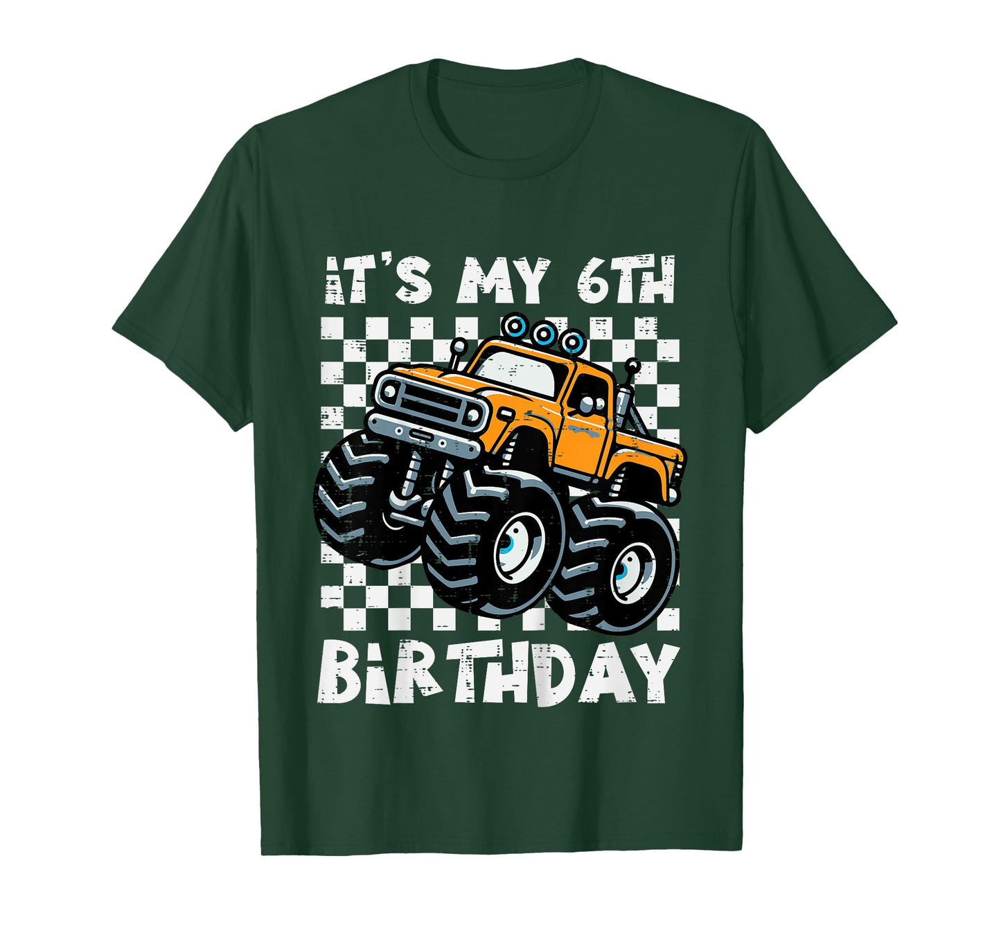 Kids Its My 6th Birthday Monster Truck 6 Year Old Bday Boys Kids T-Shirt