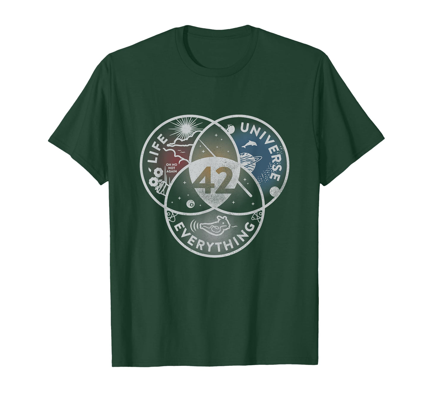 Venn Diagram Life The Universe And Everything - 42 Life T-Shirt