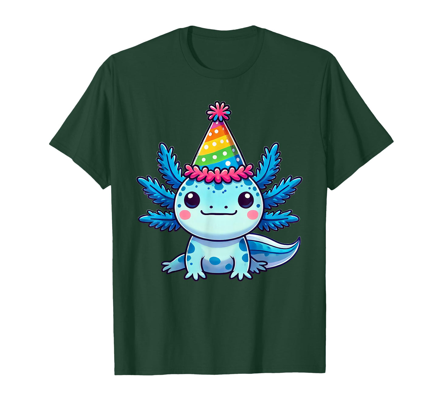 Anime Kawaii Axolotl Birthday Party Hat T-Shirt