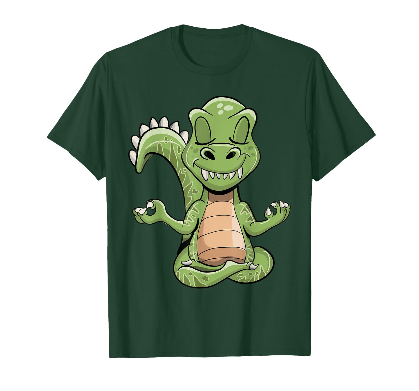 Dino Yoga Dinosaur Dragon Meditating T-Rex Yogasaurus Zen T-Shirt