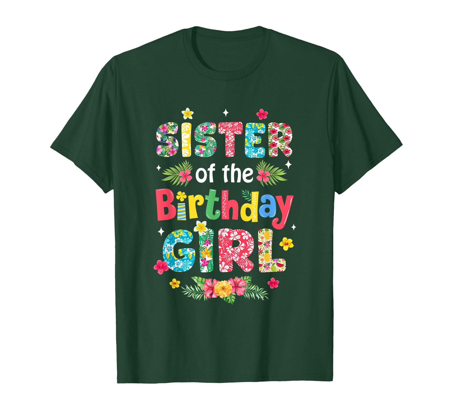 Sister Of The Birthday Girl Hawaii Family Party Decor T-Shirt