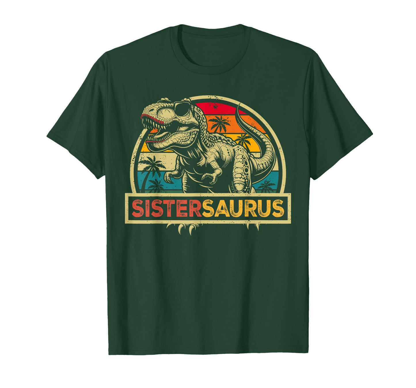 Sistersaurus T Rex Dinosaur Sister Saurus Family Matching T-Shirt