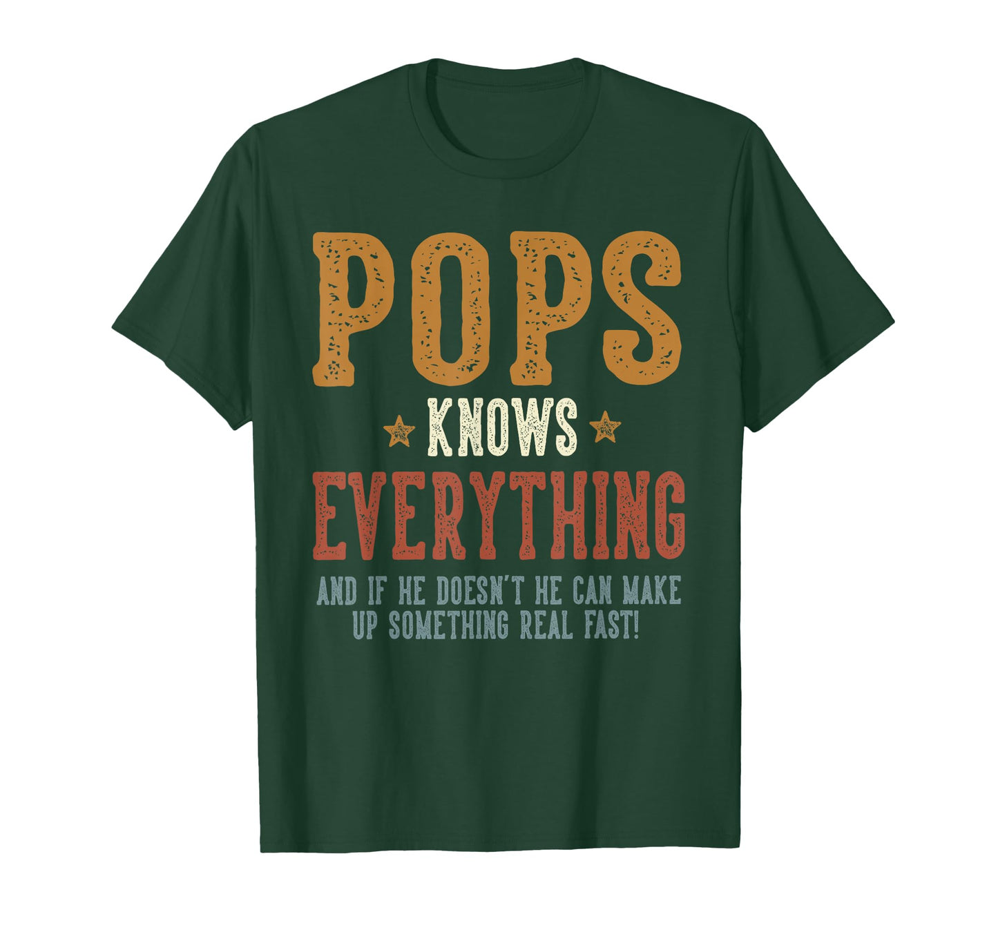 Pops Knows Everything - Humorous Father's Day Pops T-Shirt