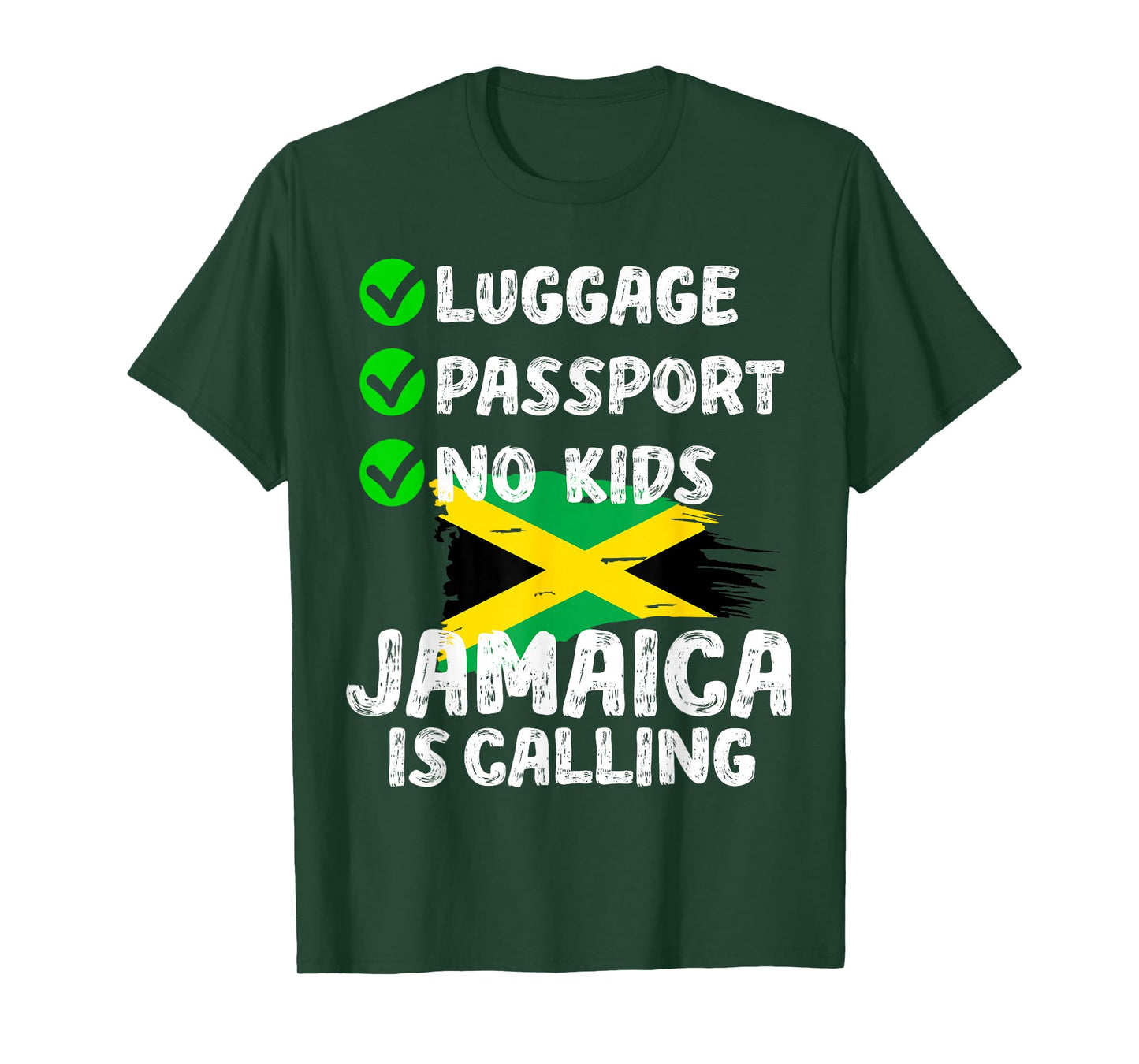 Luggage Passport No Kids Jamaica Is Calling Jamaica Lover T-Shirt