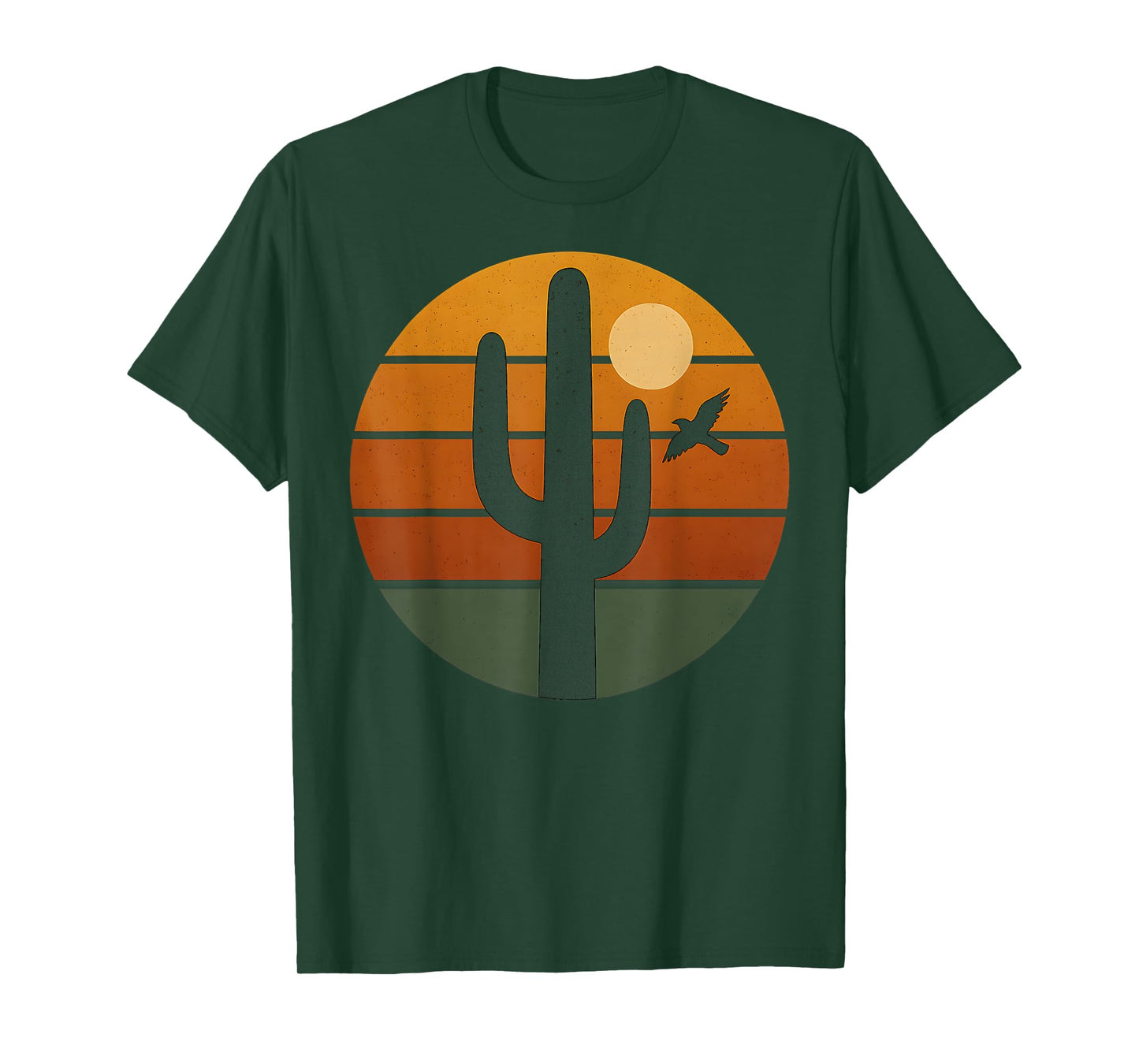 Vintage Sunset Saguaro Cactus Retro Desert T-Shirt