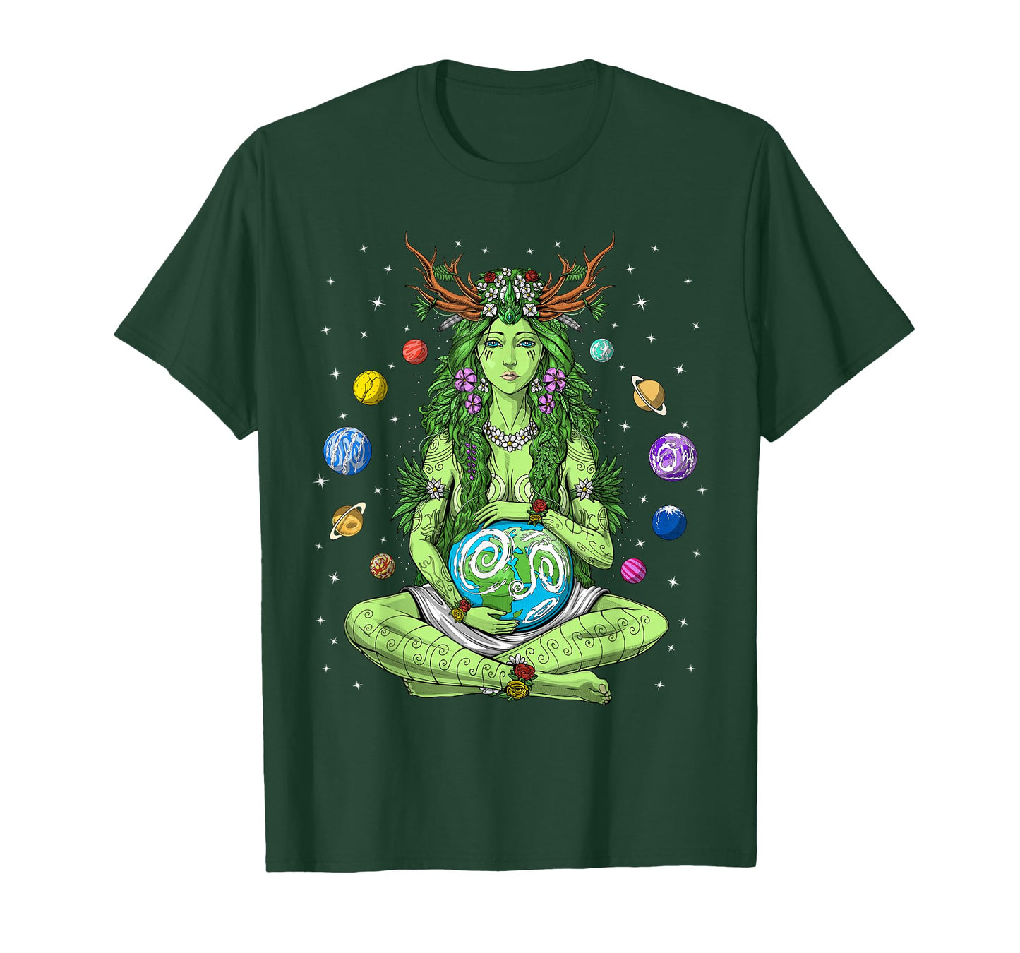 Gaia Greek Goddess Pagan Mother Earth Hippie Nature Witchy T-Shirt