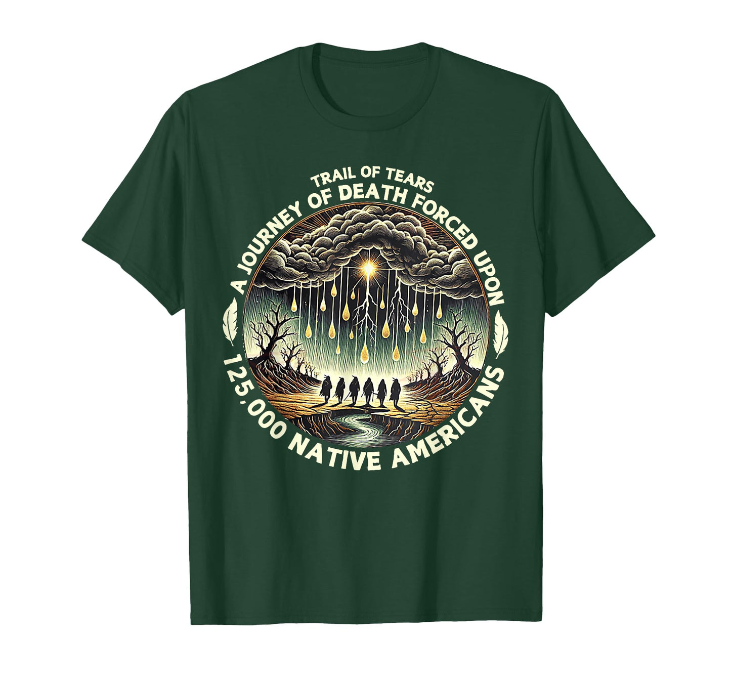 Trail Of Tears A Journey Of Death Forced Upon 125,000 Native T-Shirt