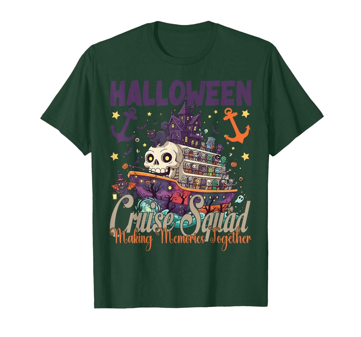 Halloween Cruise Squad 2025 Halloween Trip Family Cruising T-Shirt