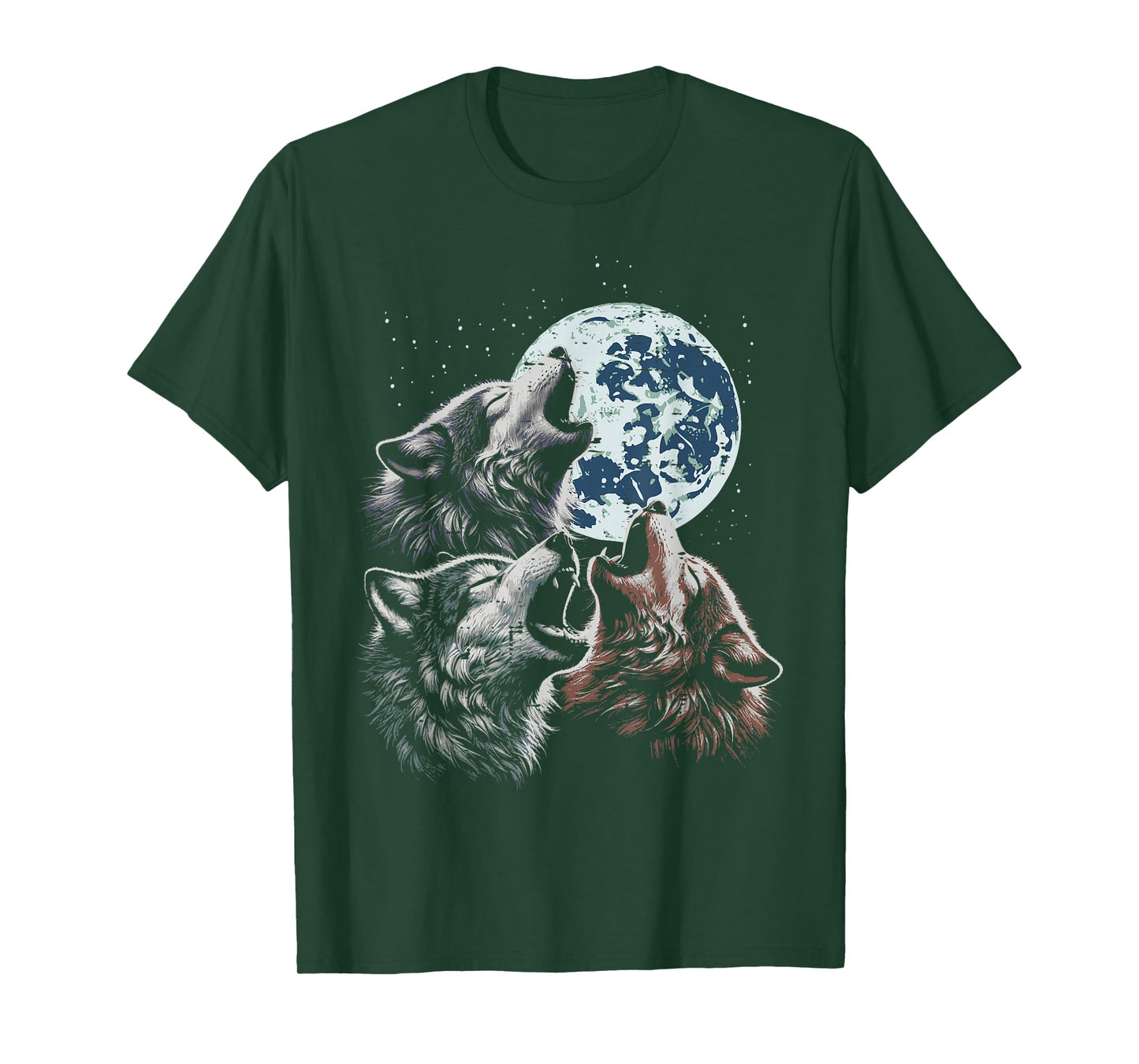 Wolves Cursed Moon Howl Funny Wolf Meme Parody Men Women Kid T-Shirt