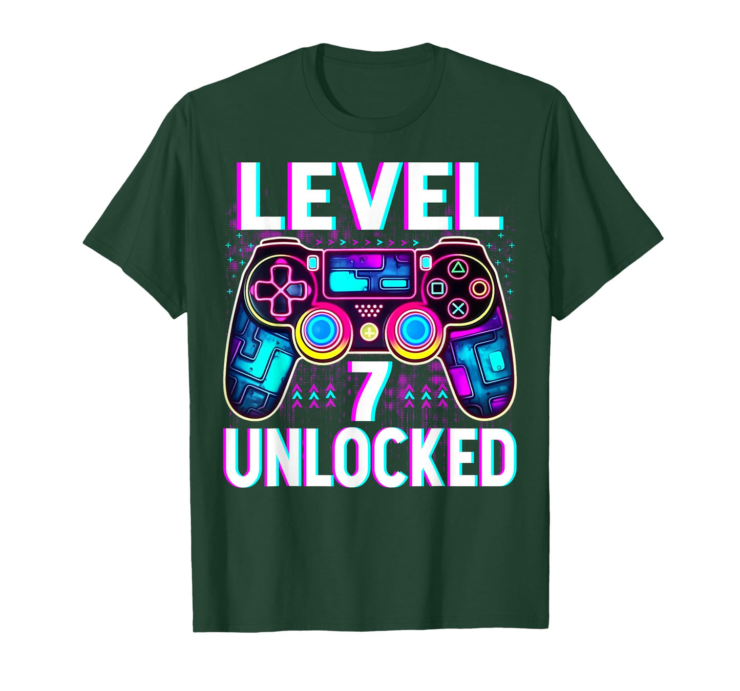 Level 7 Unlocked Shirt Funny Video Gamer Geek 7th Birthday T-Shirt