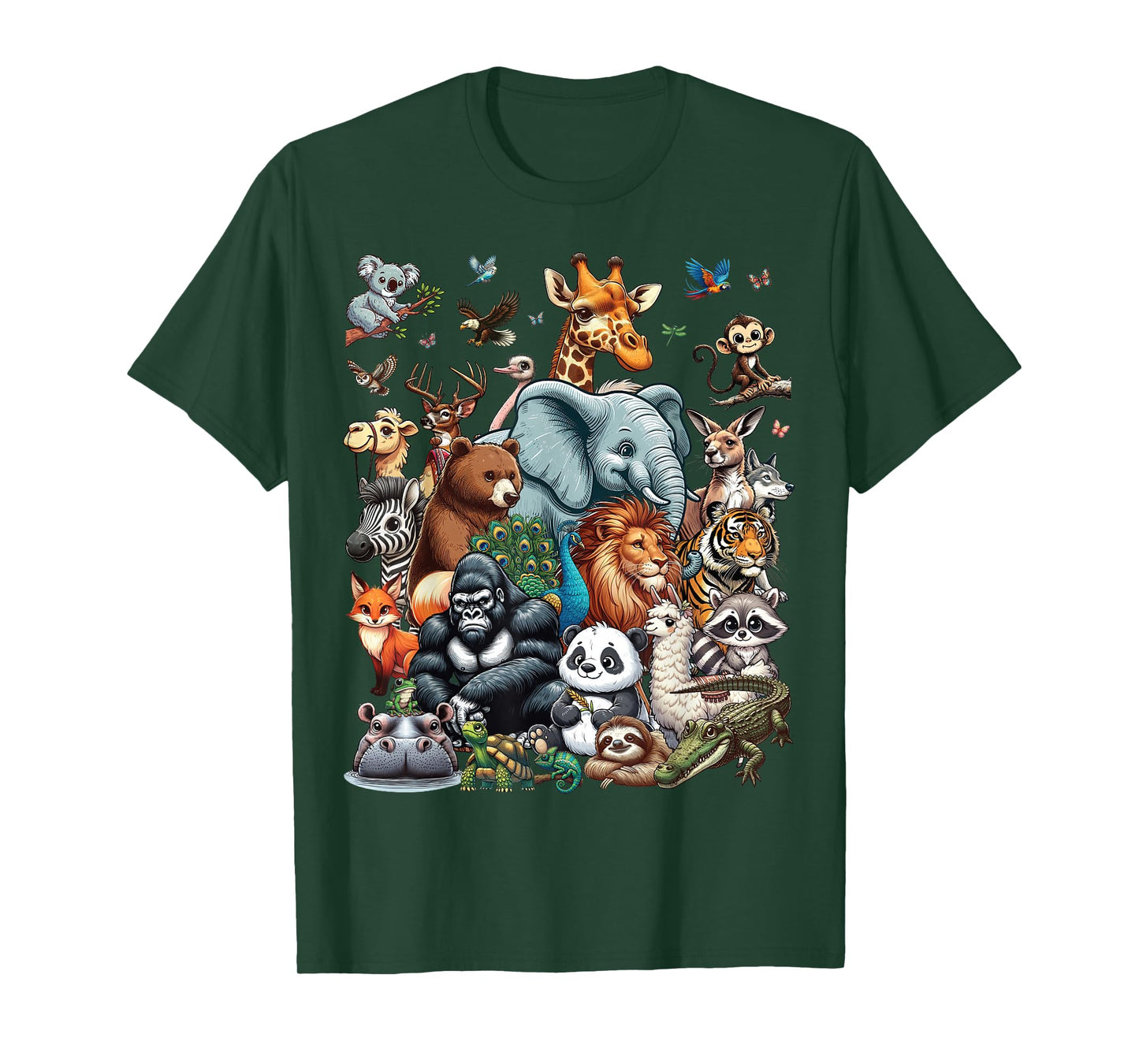 Zoo Animals Wildlife Safari Jungle Zoo Birthday Party T-Shirt