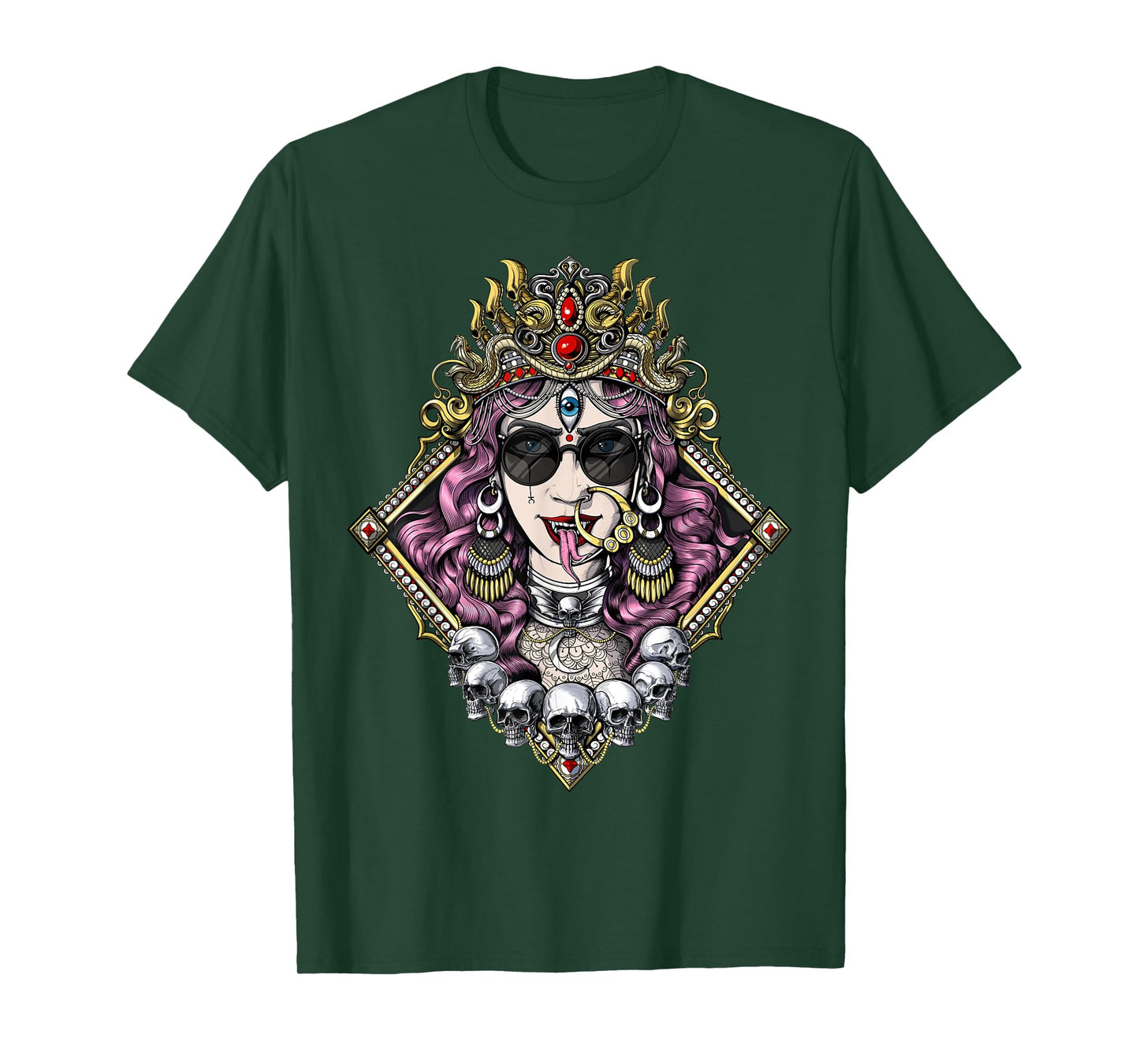 Kali Hindu Goddess Gothic Goth Hinduism Spiritual Mythology T-Shirt