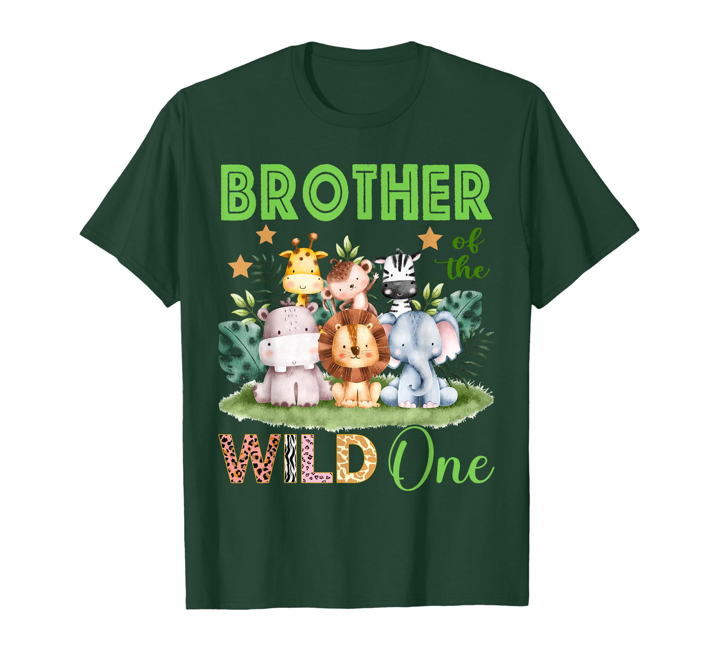 Brother Of The Wild One 1st Birthday Safari Family Matching T-Shirt