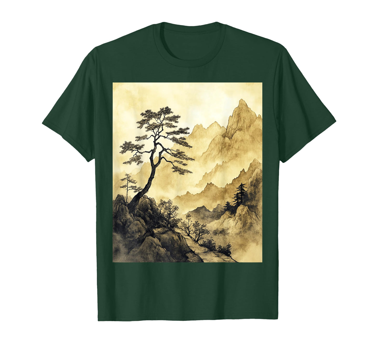 Serene Traditional Chinese Landscape Art T-Shirt