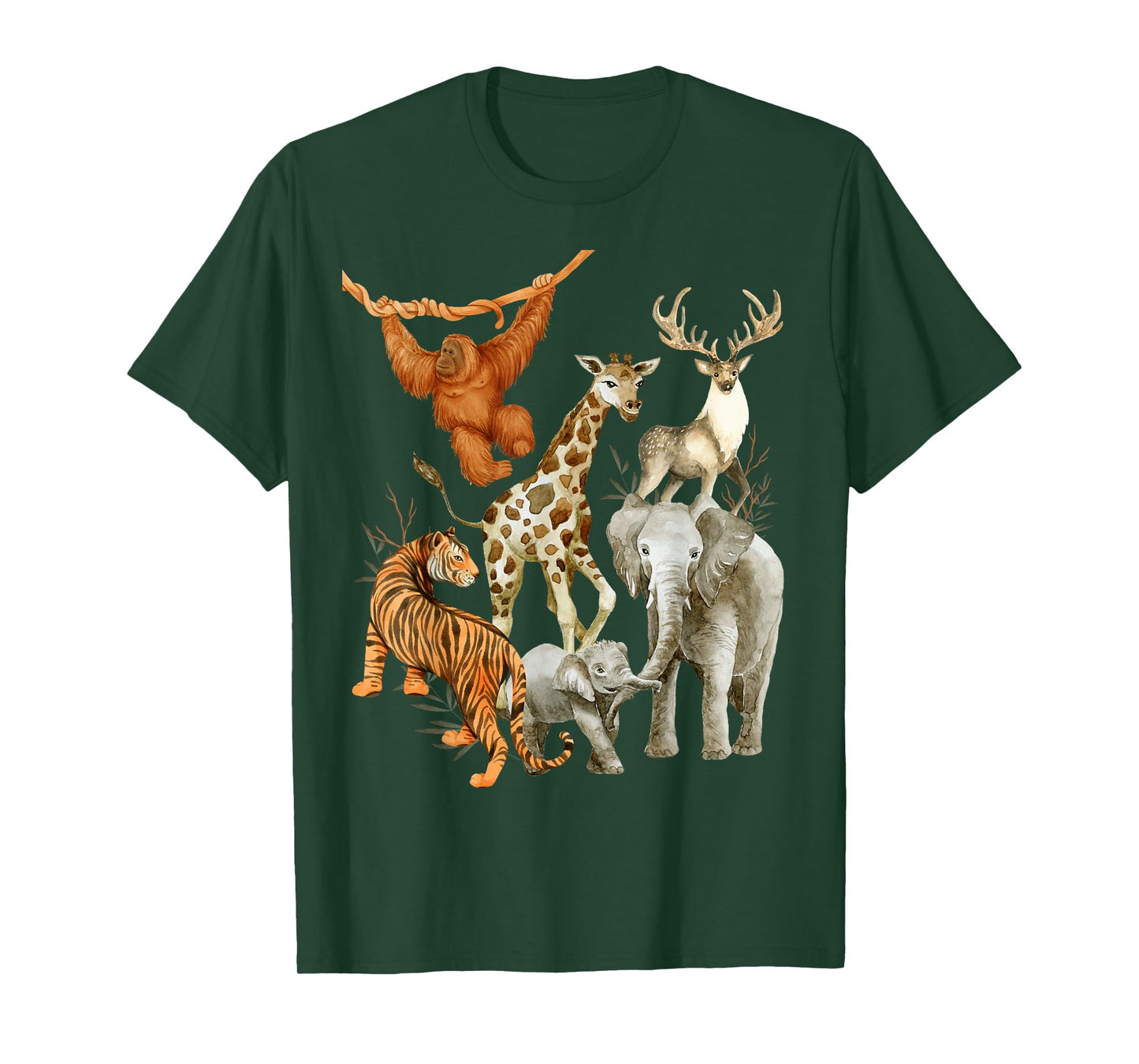 Men Women and Kids Wildlife Zoo Day Party beautiful Animals T-Shirt