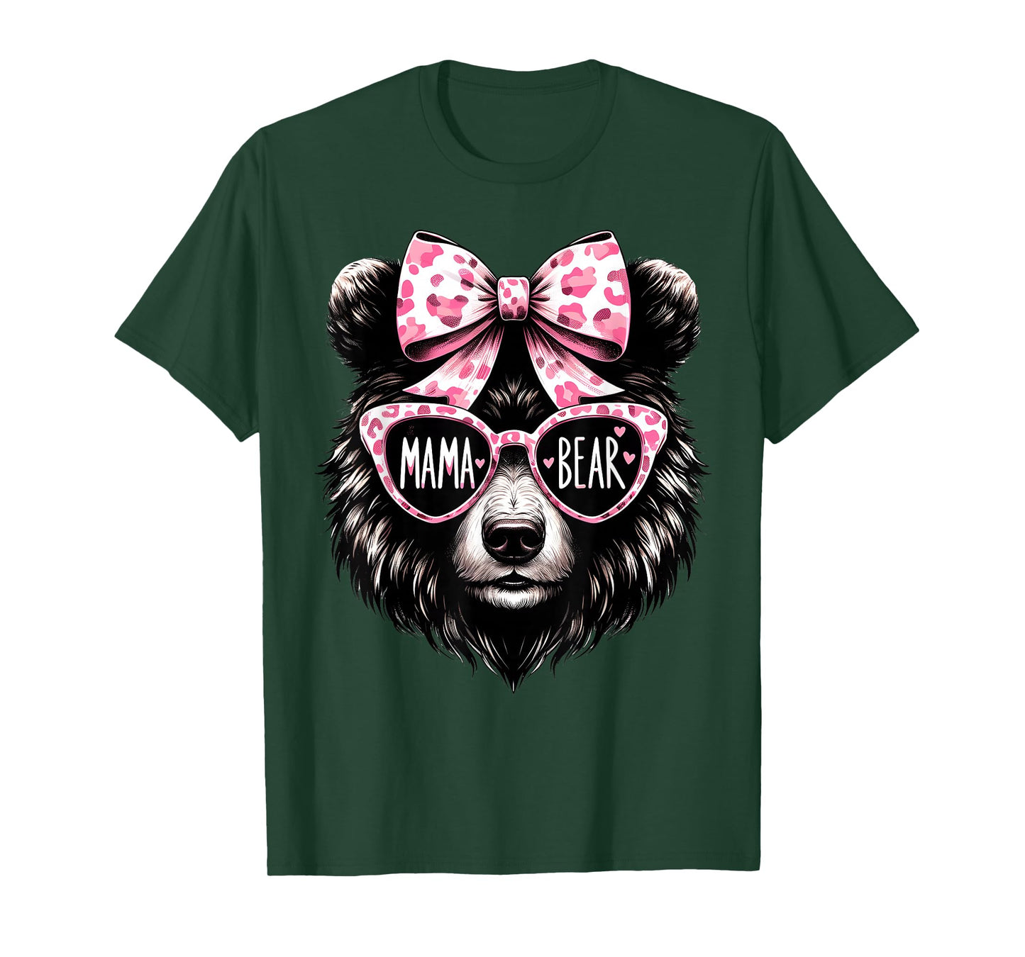 Cute Mama Bear Face Sunglasses Mom Mommy Funny Mother’s Day T-Shirt