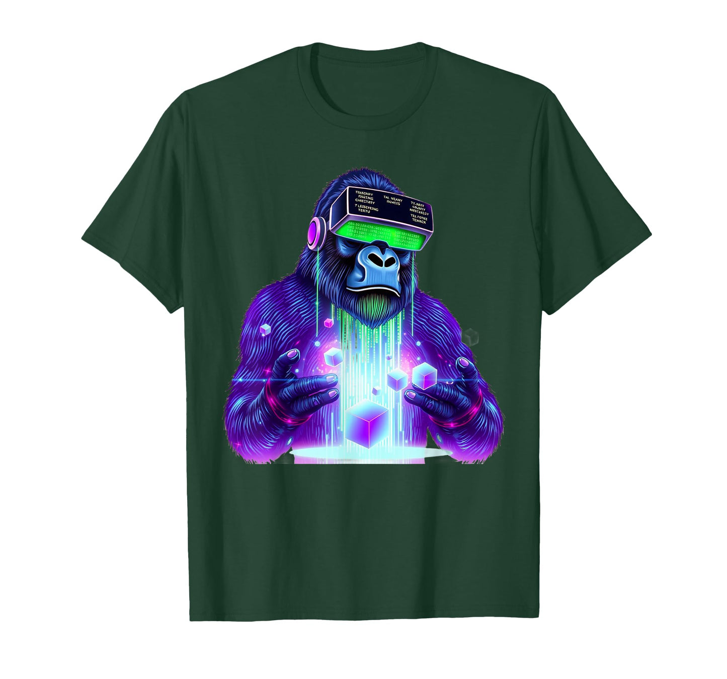 Gorilla VR Gamer Playing Tag Boys Funny Adult Gorilla VR T-Shirt