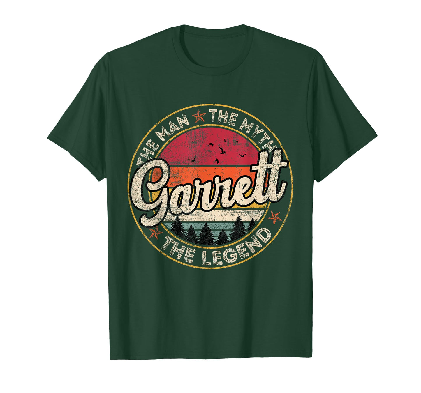 Garrett The Man The Myth The Legend Personalized Name T-Shirt