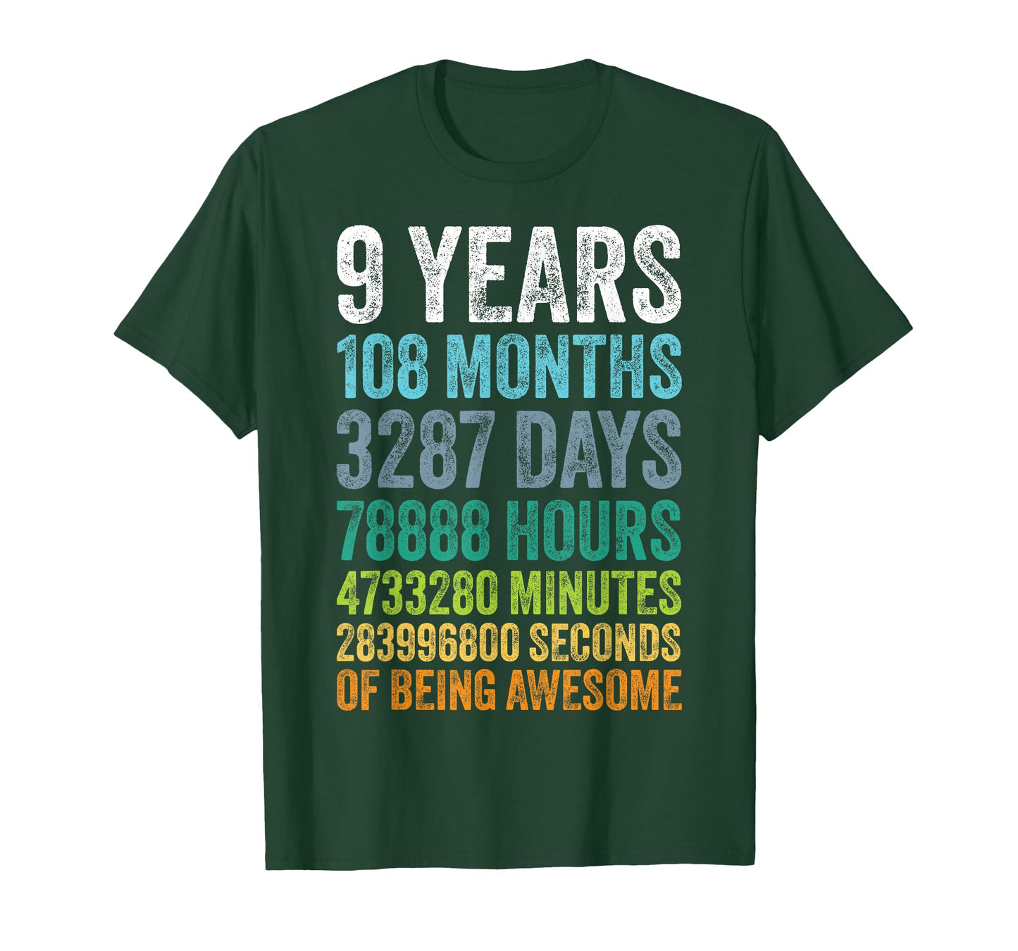 9 Year Old BDay Decorations Son Boy 9yr 9th Birthday T-Shirt