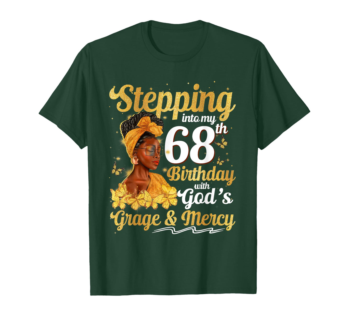 Stepping Into My 68th Birthday Queen 68 Years Old Gift Women T-Shirt