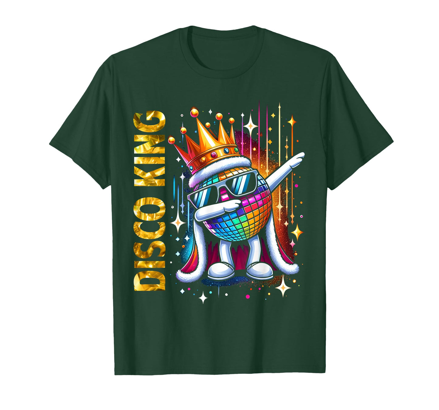 Disco King Vintage 70s 80s Dance Parties Disco Ball Dabbing T-Shirt