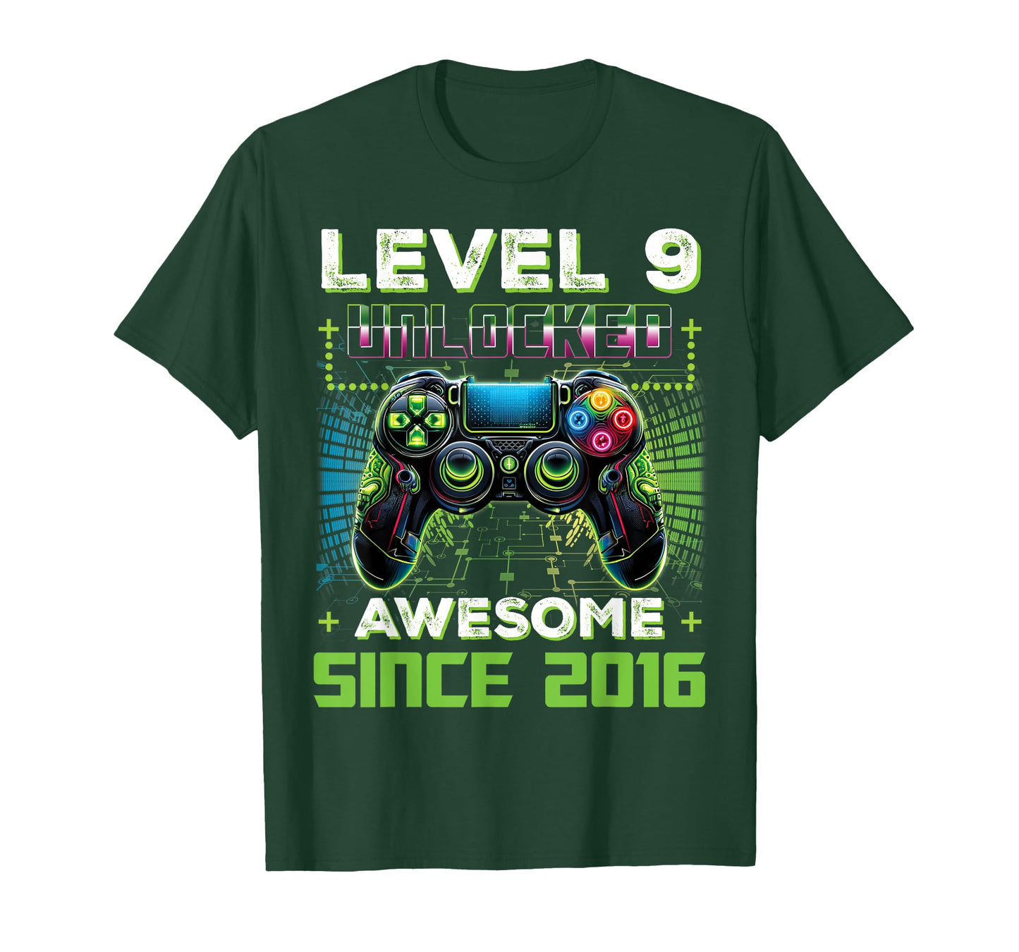 Level 9 Unlocked Video Game 9th Birthday Gamer Boys Son T-Shirt