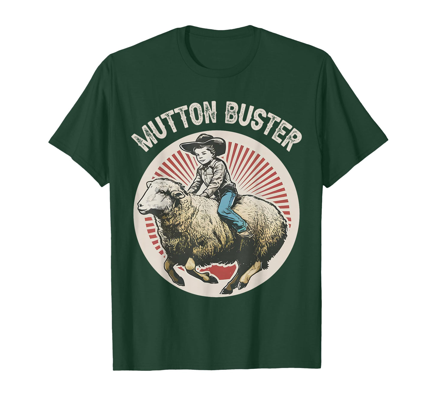 Mutton Buster Mutton Busting Sheep Riding Texas Rodeo Kids T-Shirt