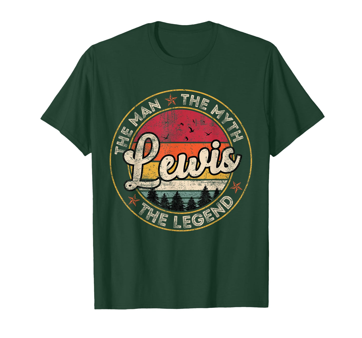 Lewis The Man The Myth The Legend Personalized Name T-Shirt