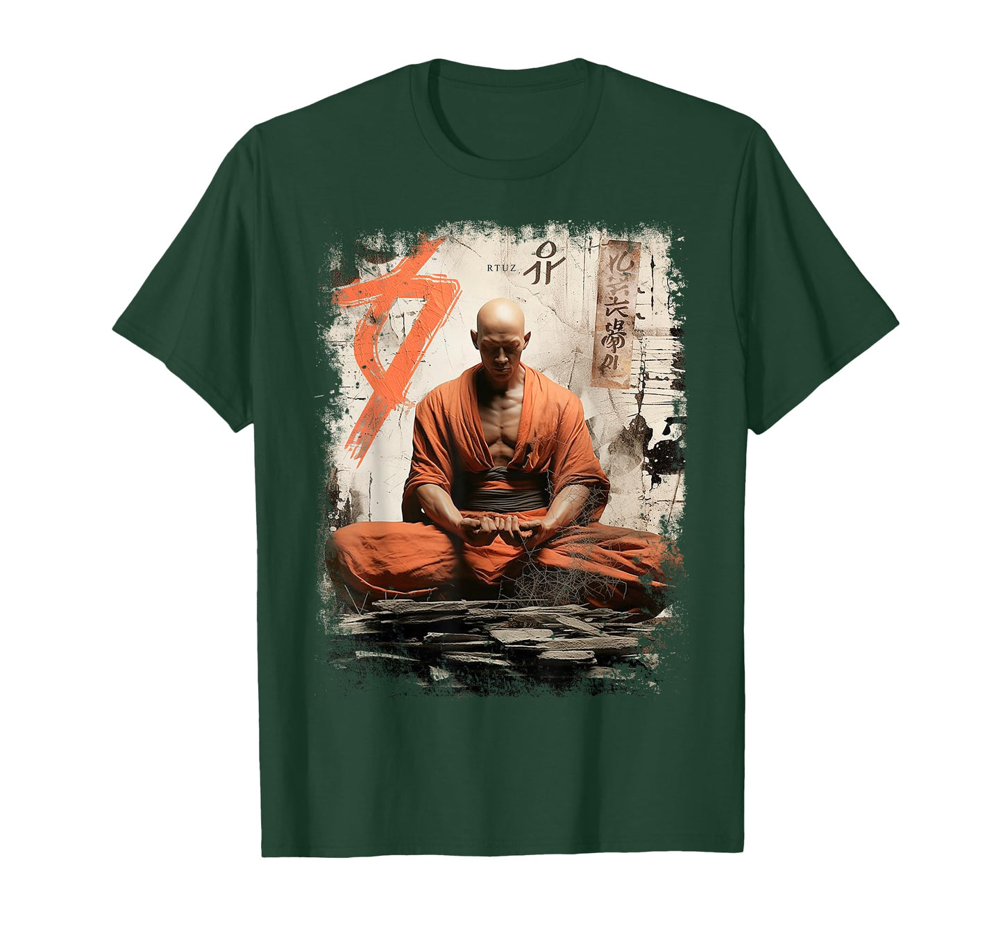 Buddhist Monk Yin & Yang Meditation Buddha Shaolin T-Shirt
