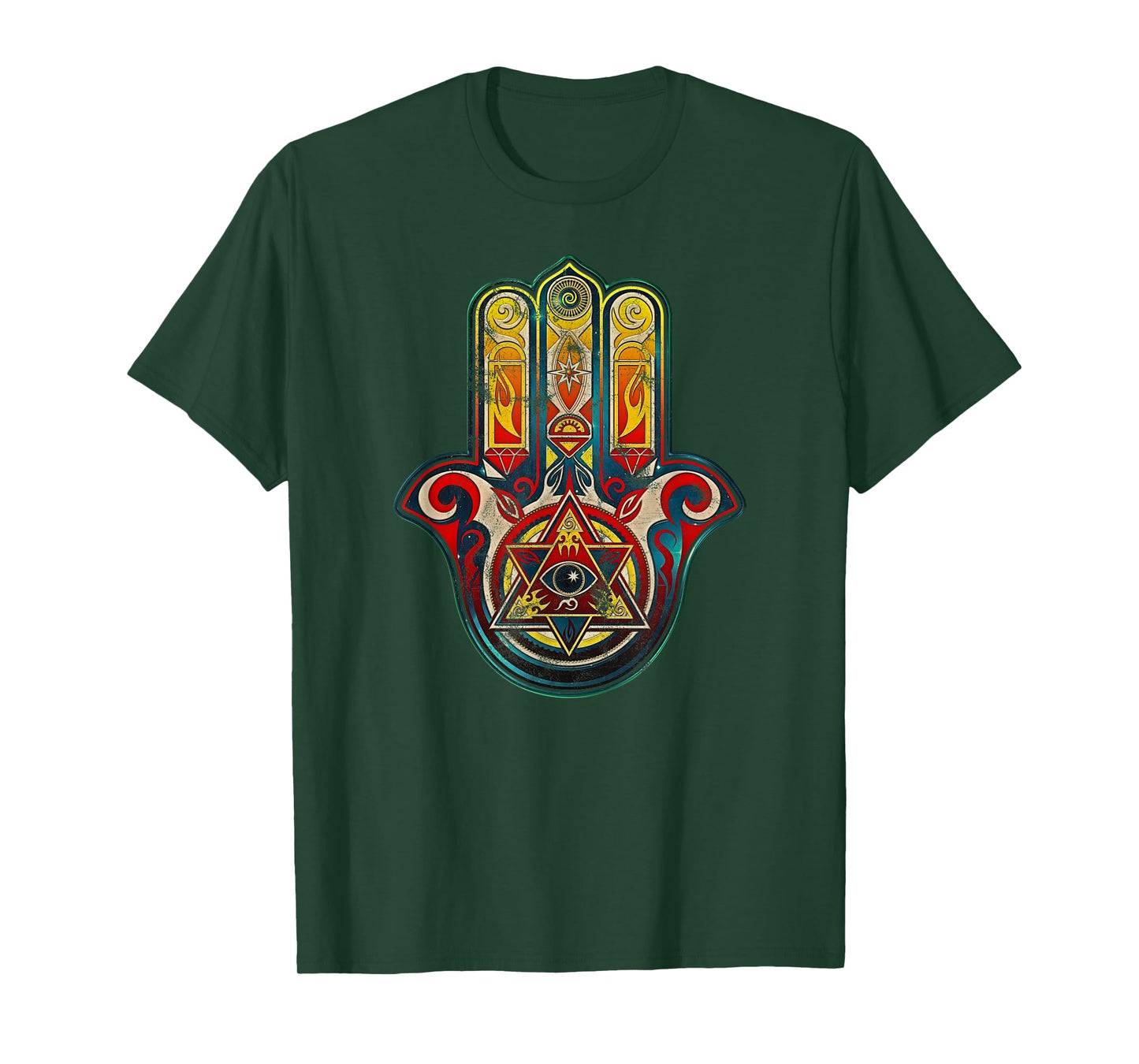 HAMSA HAND ALL SEEING EYE Vintage Protection Fatima T-shirt T-Shirt