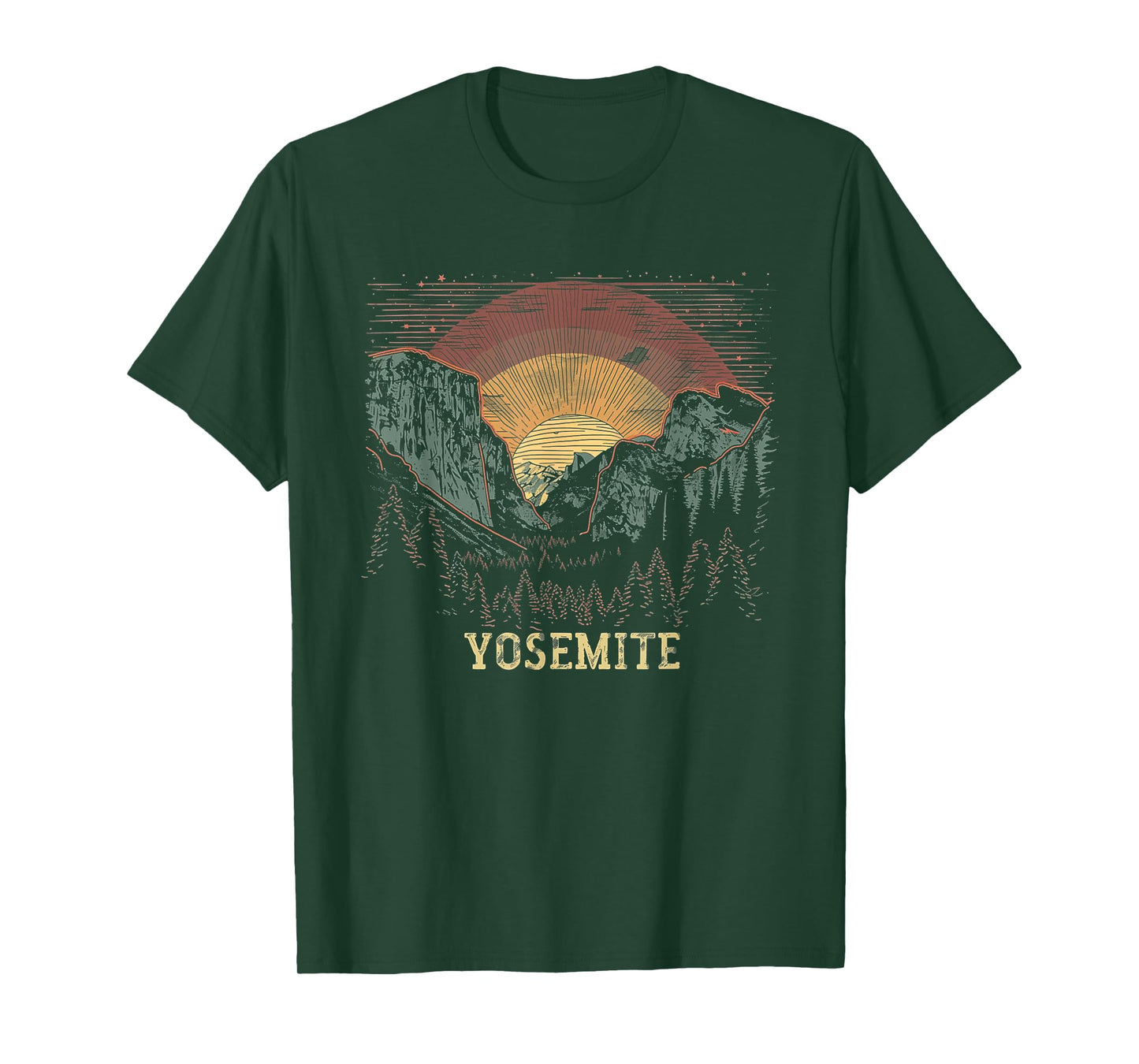 Yosemite - US National Park Vintage Men Women Kids Retro T-Shirt