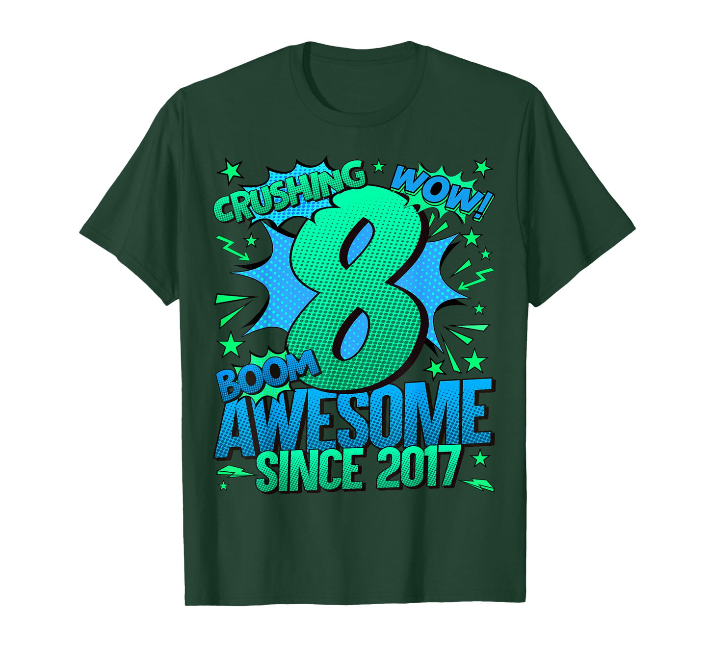 8 Year Old Gifts For Boys 8th Birthday Boy 8 Year Old Boy T-Shirt