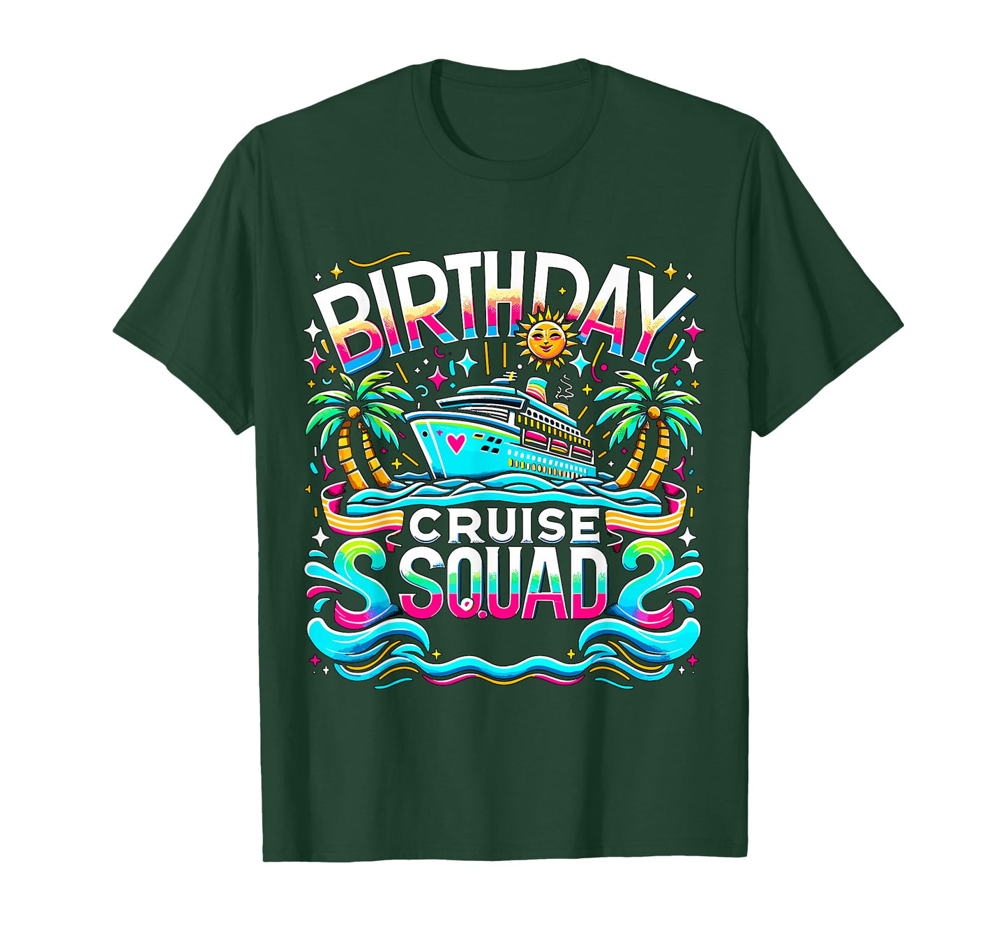 Birthday Cruise Crew Squad Matching Family T-Shirt