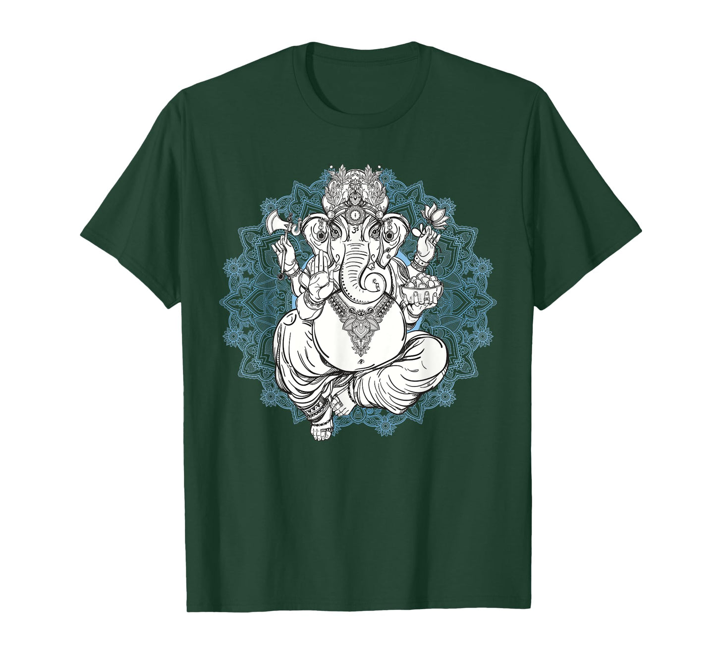 Hindu Elephant God Ganesha Tshirt - Oriental India Henna Tee T-Shirt