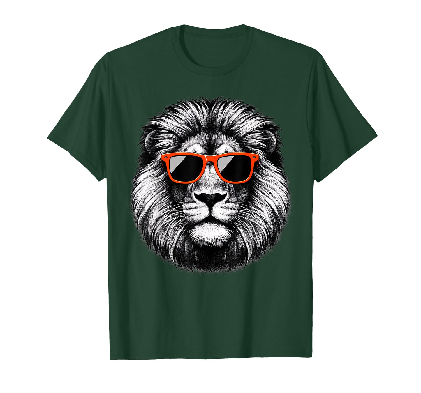 Cool Lion Wearing Sunglasses Graphic Art T-Shirt