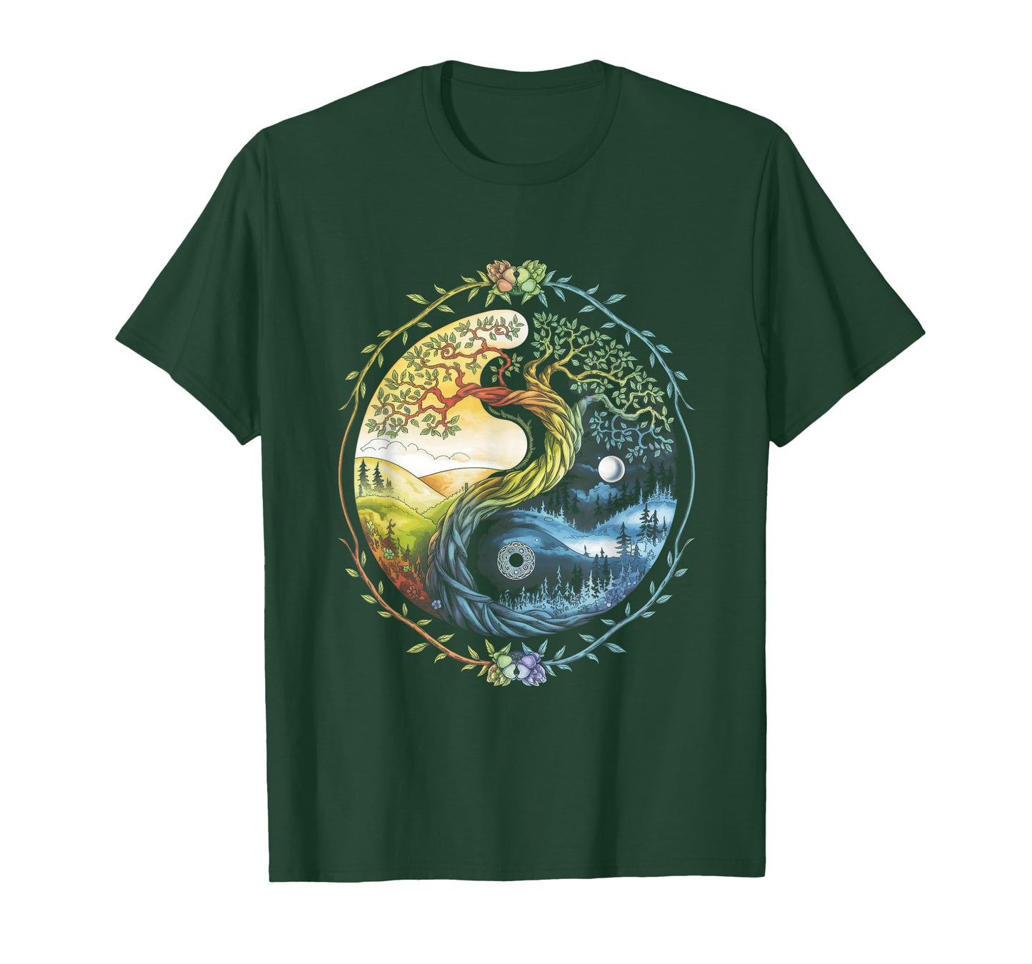 Tree Life Yin Yang Tree Beautiful Spiritual T-Shirt