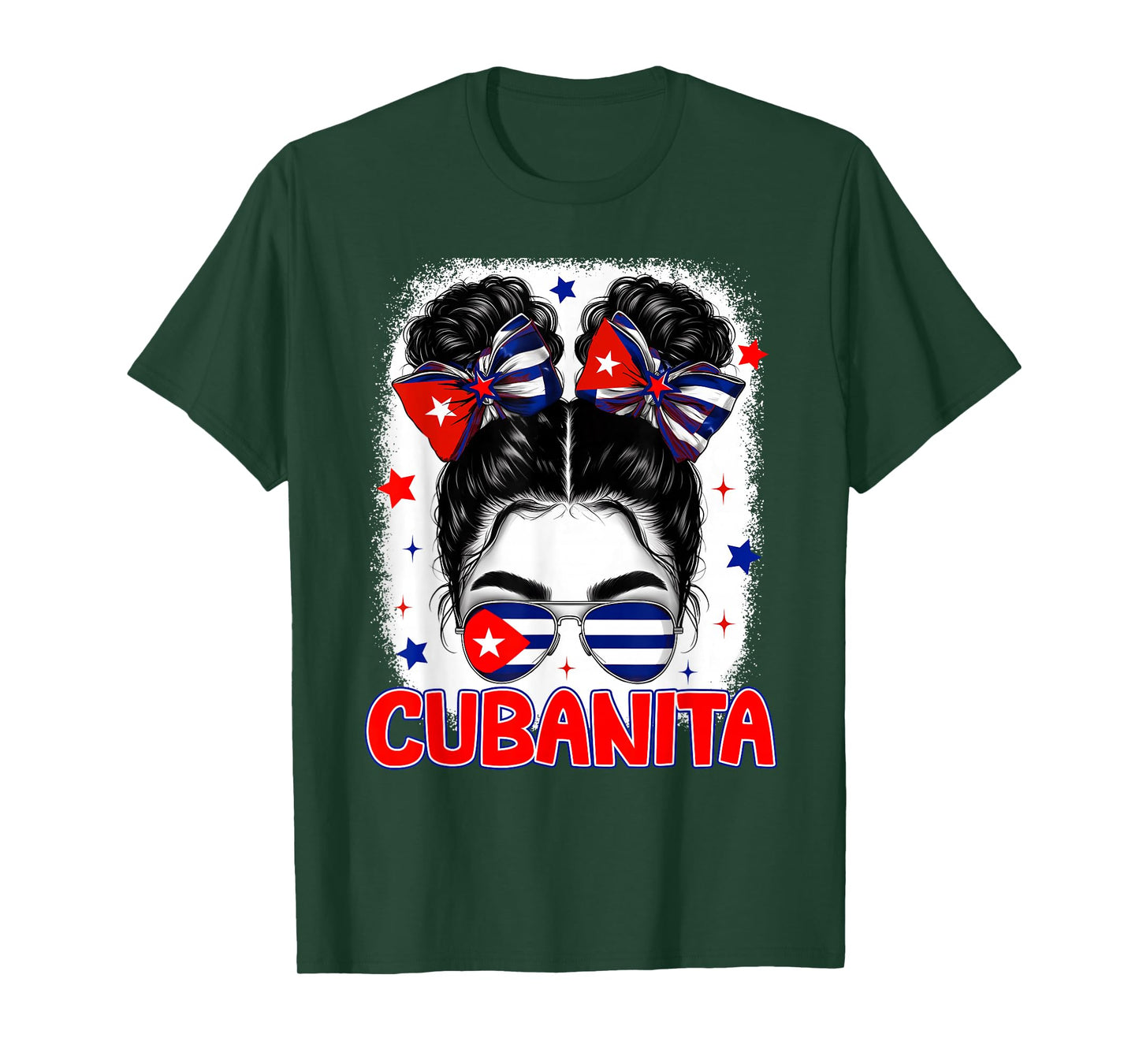 Cubanita Cuban Cuba Flag Girl Hispanic Heritage Month Women T-Shirt