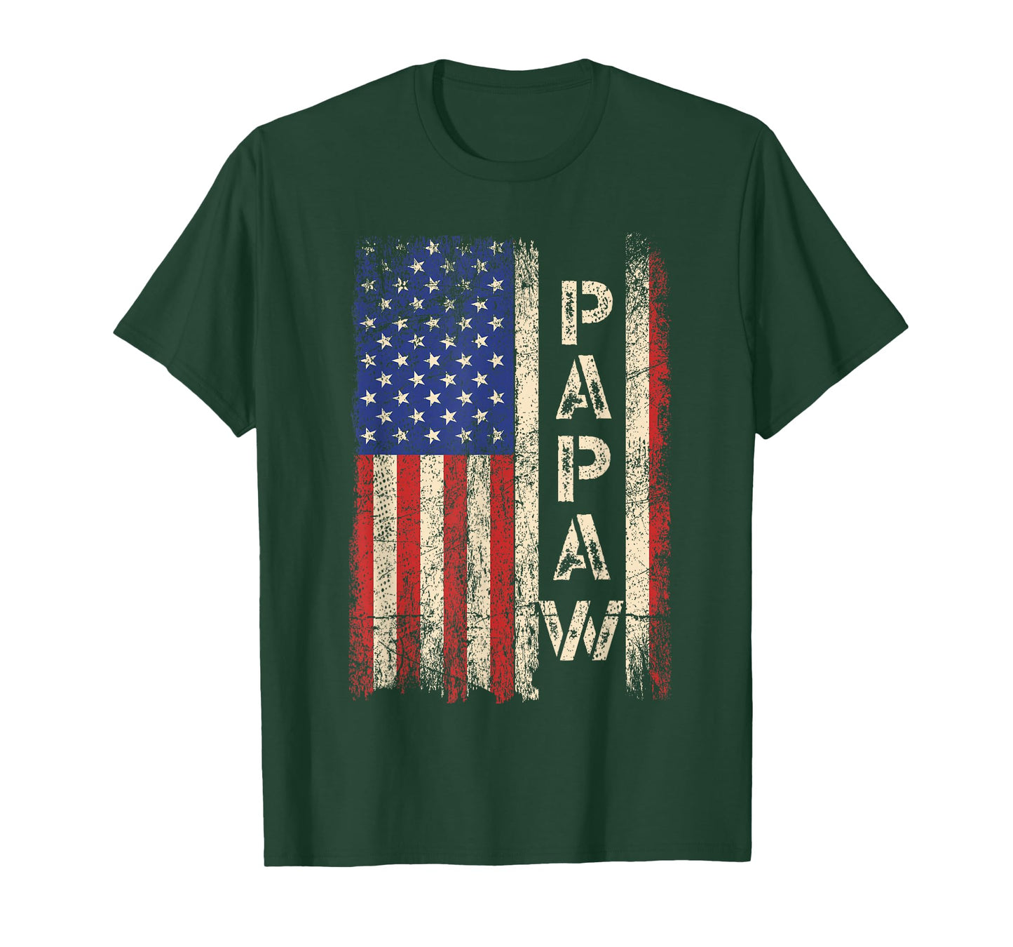 Papaw Grandpa US American Flag Shirt Grandfather Day T-Shirt