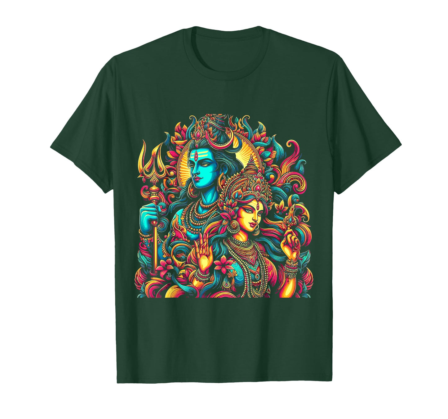 Lord Shiva Durga Hindu God Mahadeva Goddess Goddess Parvati T-Shirt