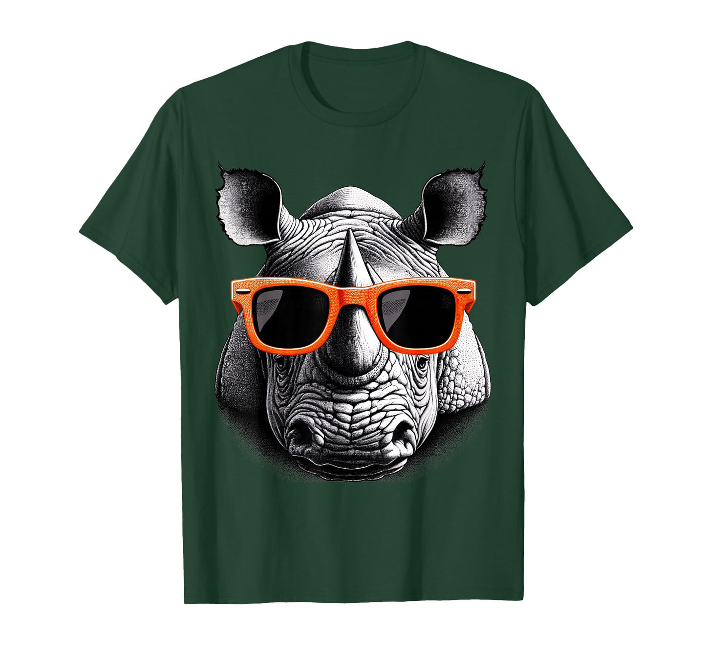 Cool Rhino Wearing Sunglasses Graphic Art T-Shirt