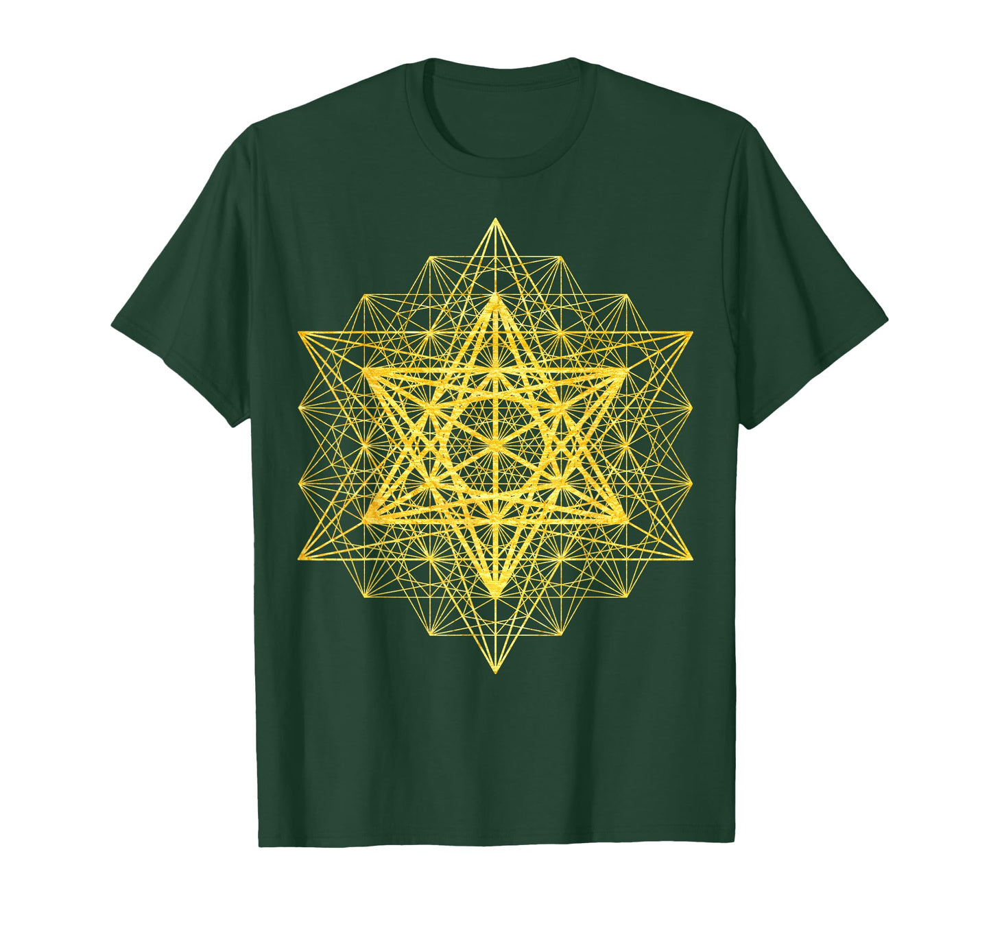 Sacred 64 Tetrahedron Metatron Cube Sacred Geometry Flower T-Shirt