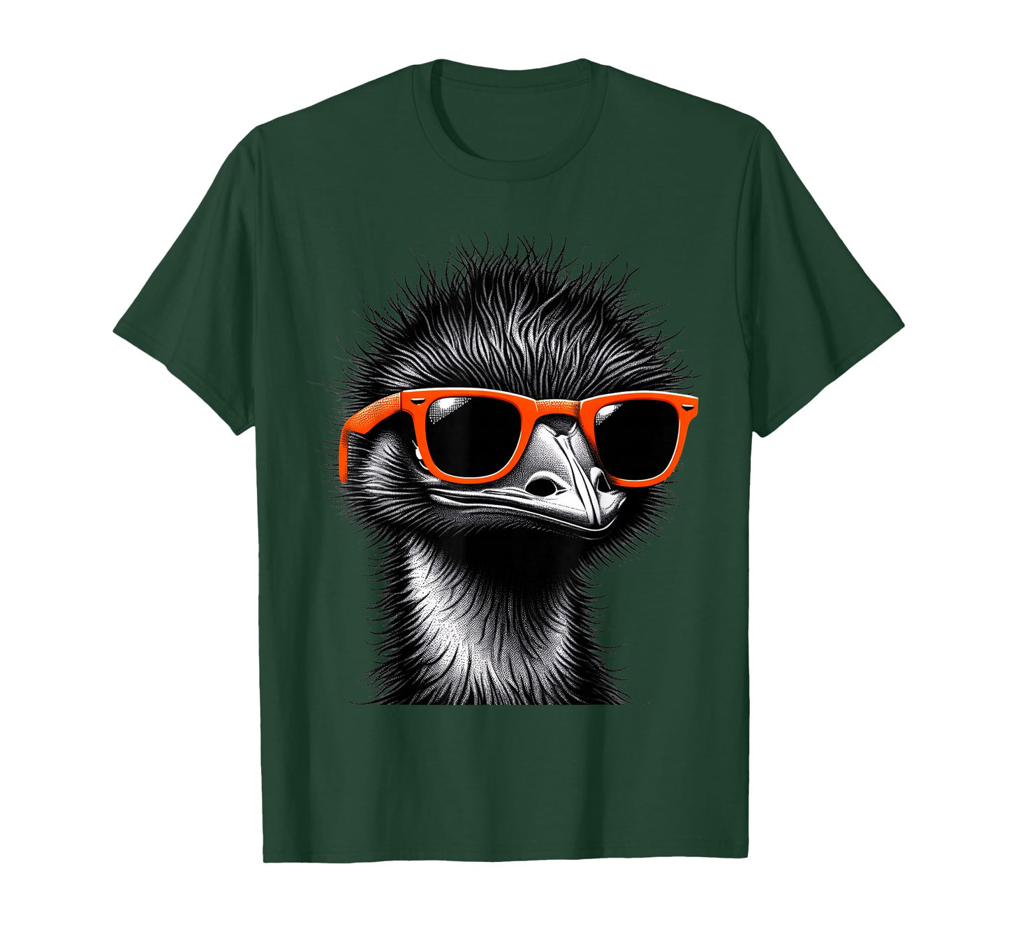 Cool Emu Bird Wearing Sunglasses Graphic Art T-Shirt