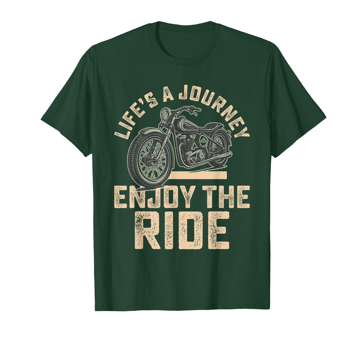 Life’s A Journey Enjoy the Ride Funny Motorcycle Biker Men T-Shirt