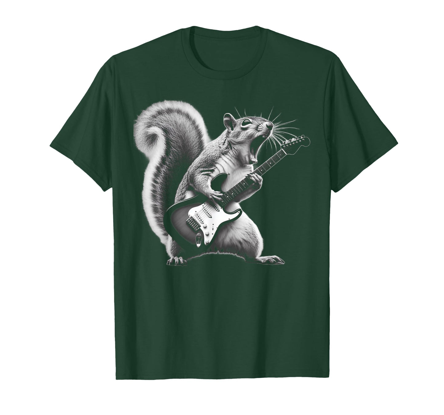 Squirrel Playing Guitar Rock and Roll For Men, Women, Kids T-Shirt